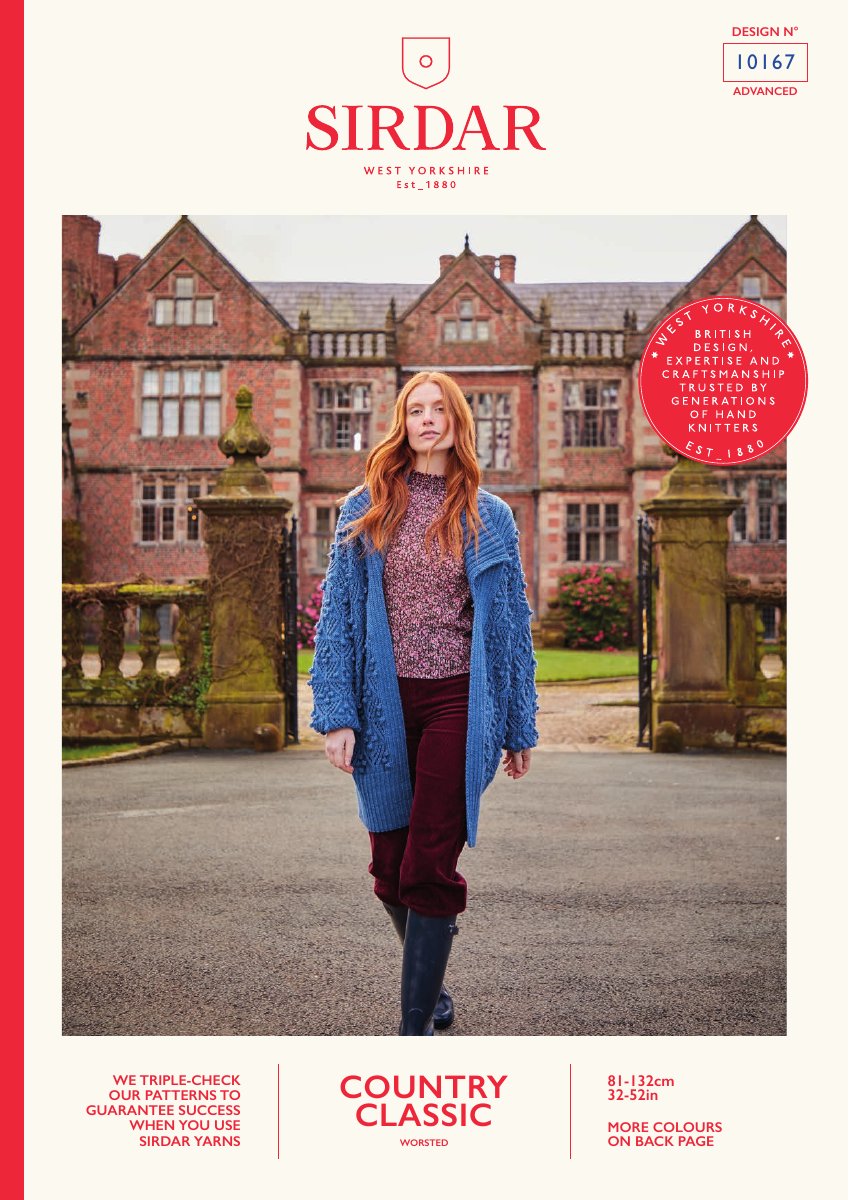 Sirdar 10167 Cardigan in Country Classic Worsted pattern cover