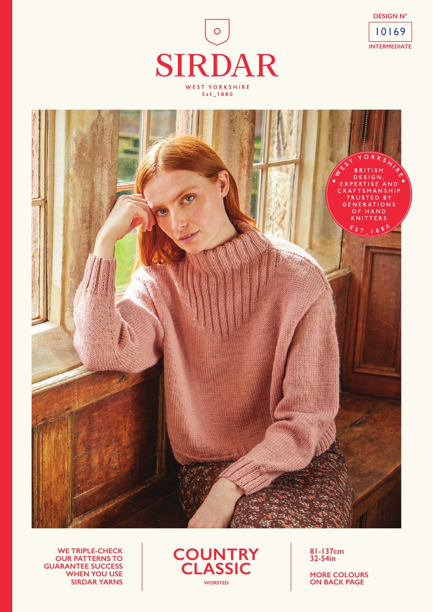 Sirdar 10169 Sweater in Country Classic Worsted pattern cover