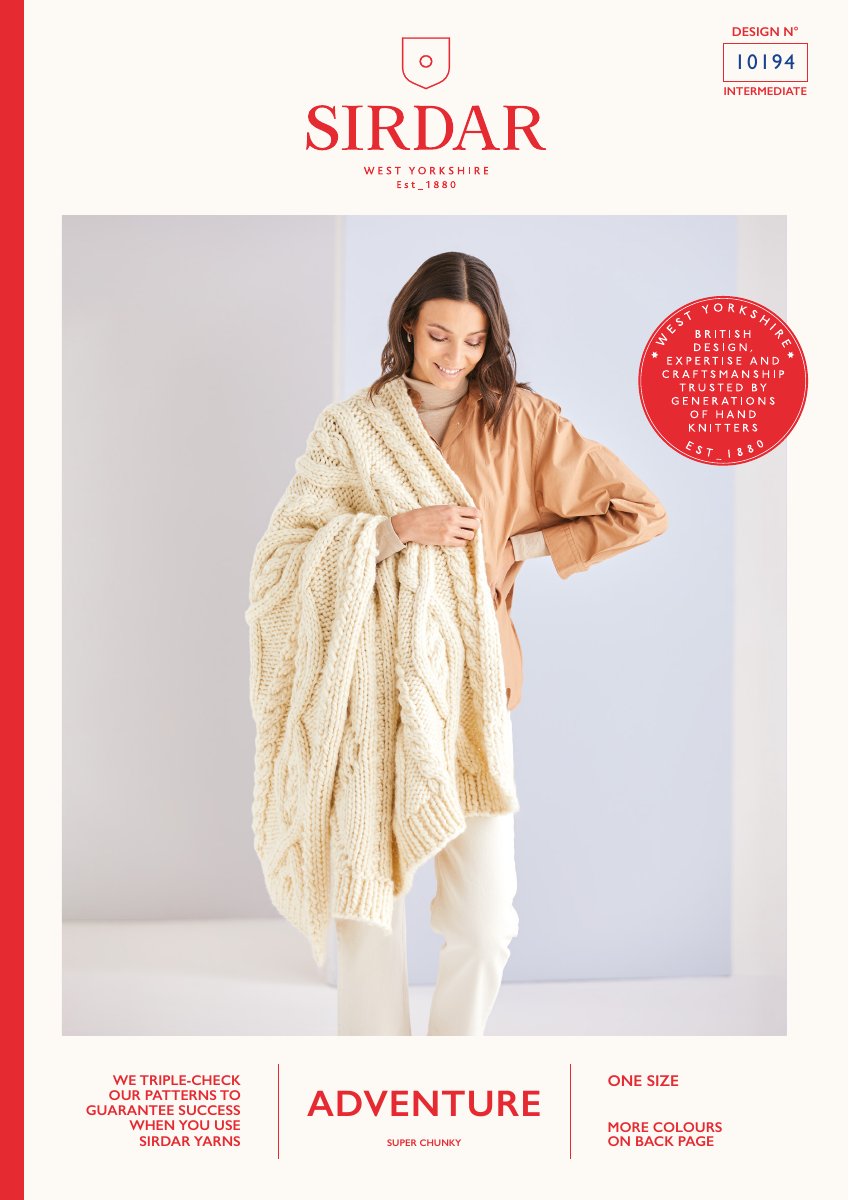 Sirdar 10194 Sweater in Adventure Super Chunky pattern cover