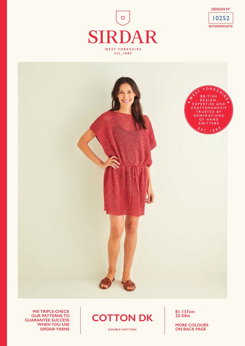 Sirdar 10252 Cardigan in Cotton DK pattern cover