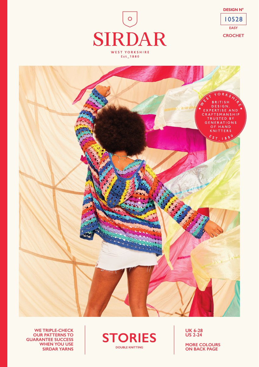 Sirdar 10528 Hoodie in Stories DK pattern cover