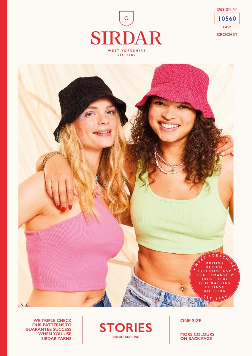 Sirdar 10560 Top in Stories DK pattern cover