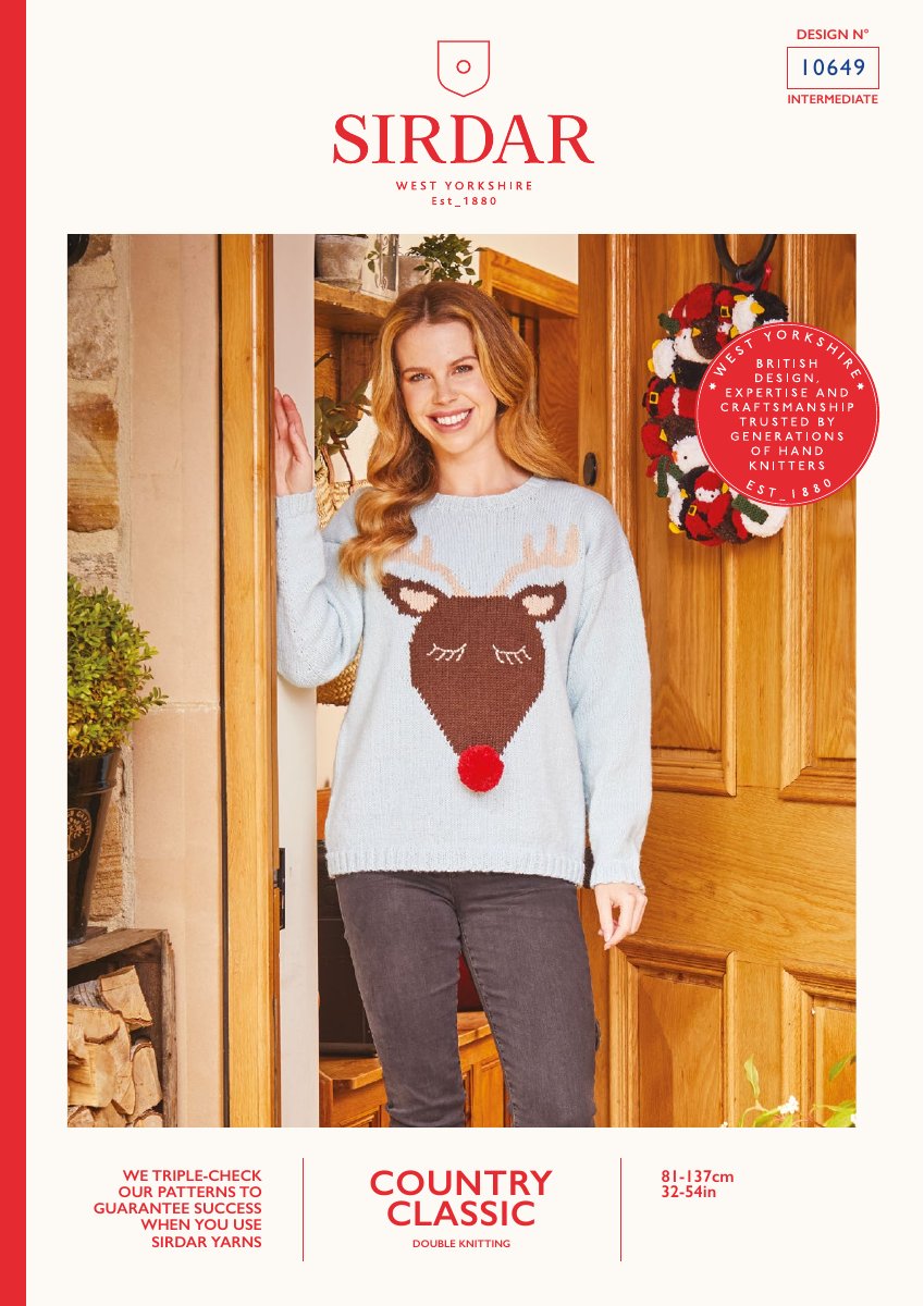 Sirdar 10649 Sweater in Country Classic DK pattern cover