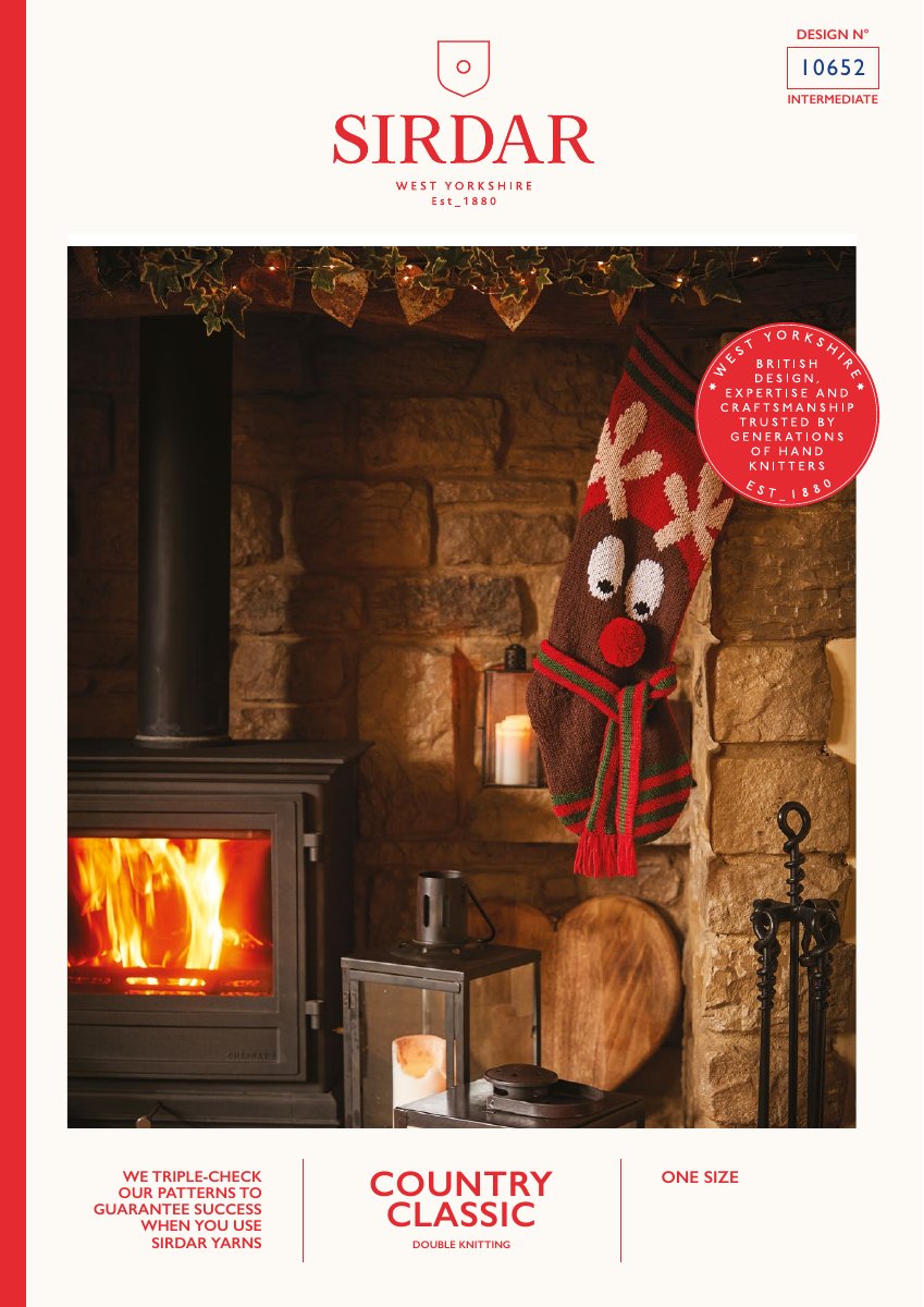 Sirdar 10652 Christmas Stocking in Country Classic DK pattern cover