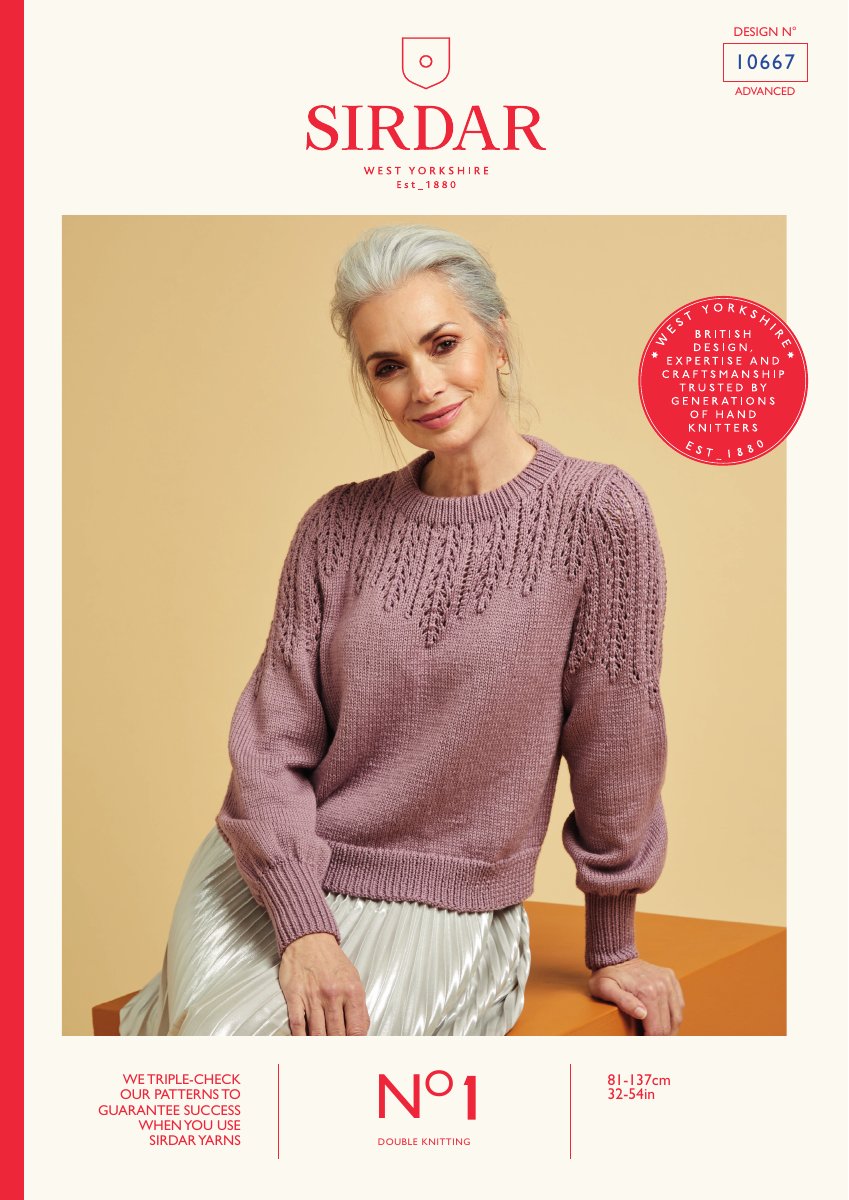 Sirdar 10667 Sweater in No.1 DK pattern cover