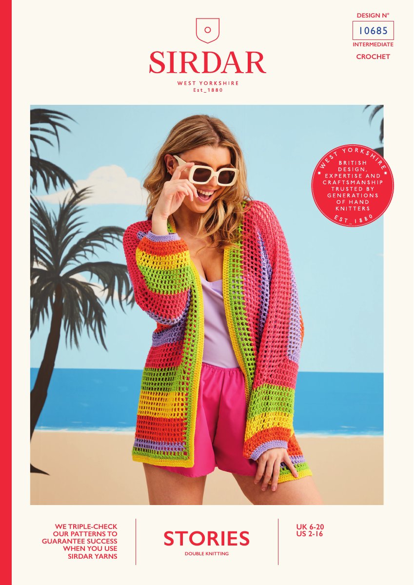 Sirdar 10685 Cardigan in Stories DK pattern cover