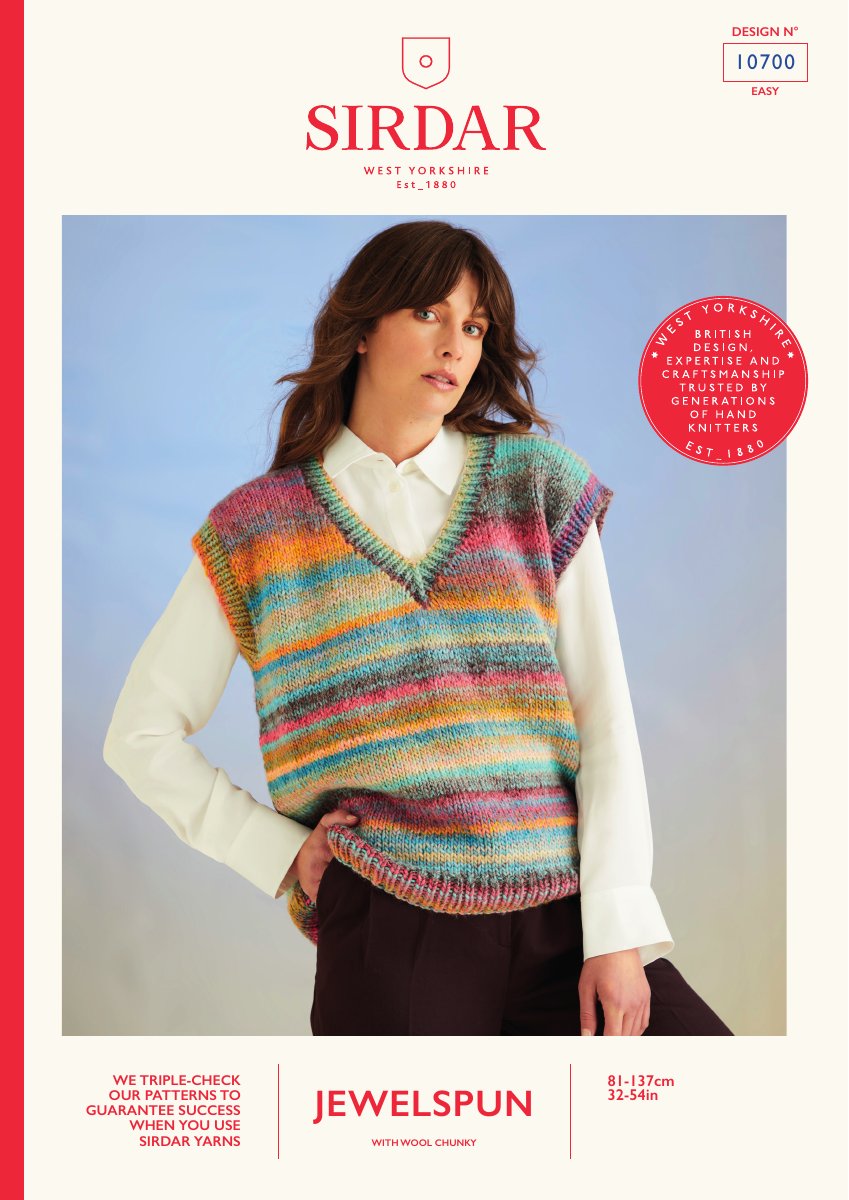 Sirdar 10700 Top in Jewelspun With Wool Chunky pattern cover