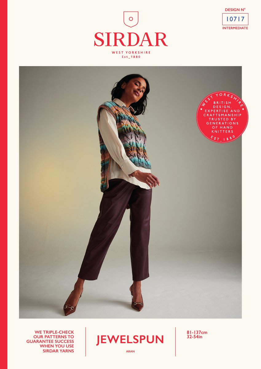 Sirdar 10717 Tunic in Jewelspun Aran pattern cover