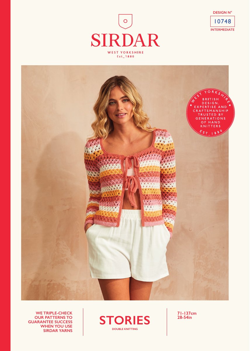 Sirdar 10748 Cardigan in Stories DK pattern cover