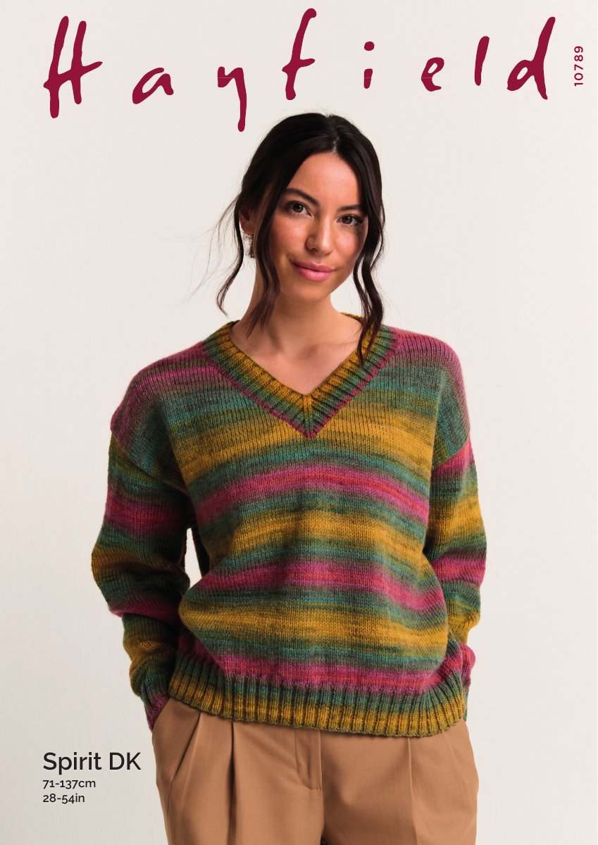 Hayfield 10789 Sweater in Spirit DK pattern cover
