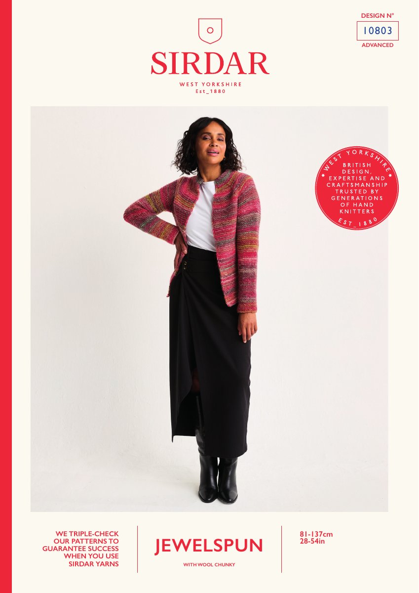 Sirdar 10803 Cardigan in Jewelspun With Wool Chunky pattern cover