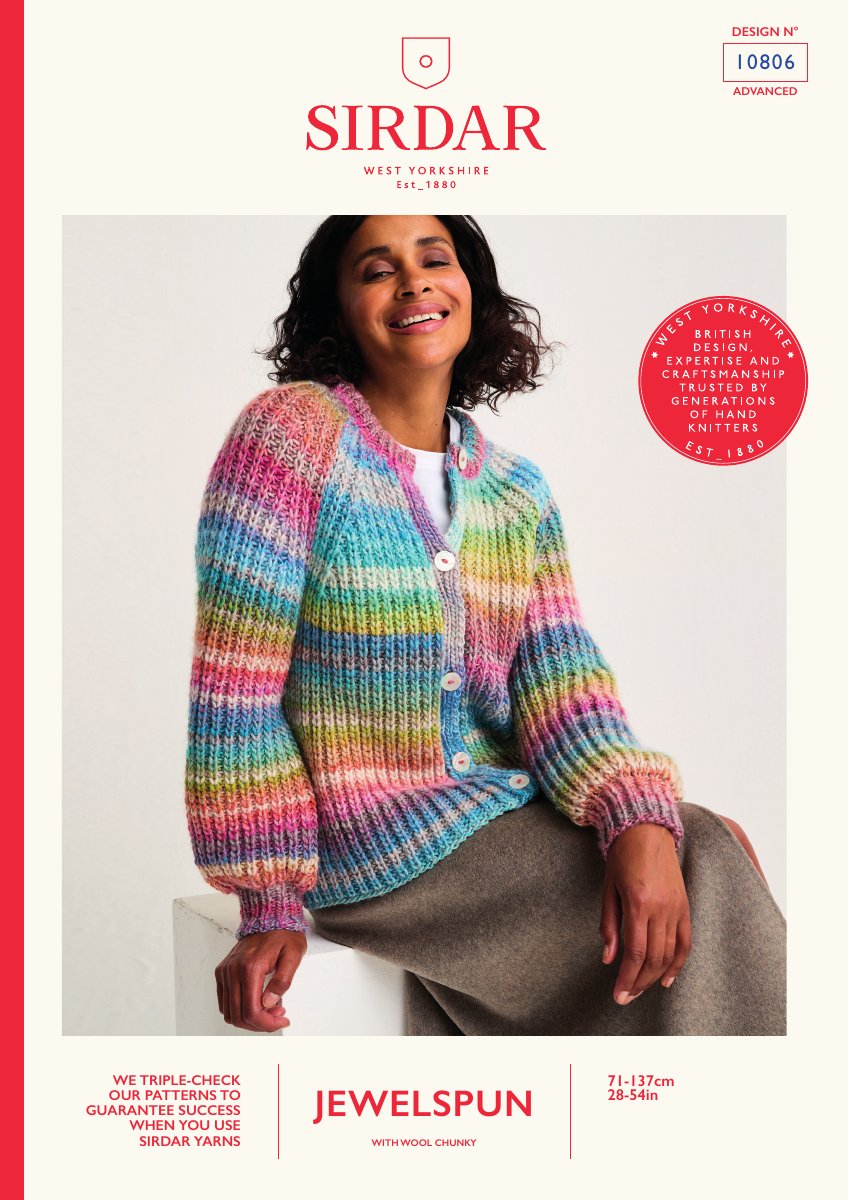 Sirdar 10806 Cardigan in Jewelspun With Wool Chunky pattern cover