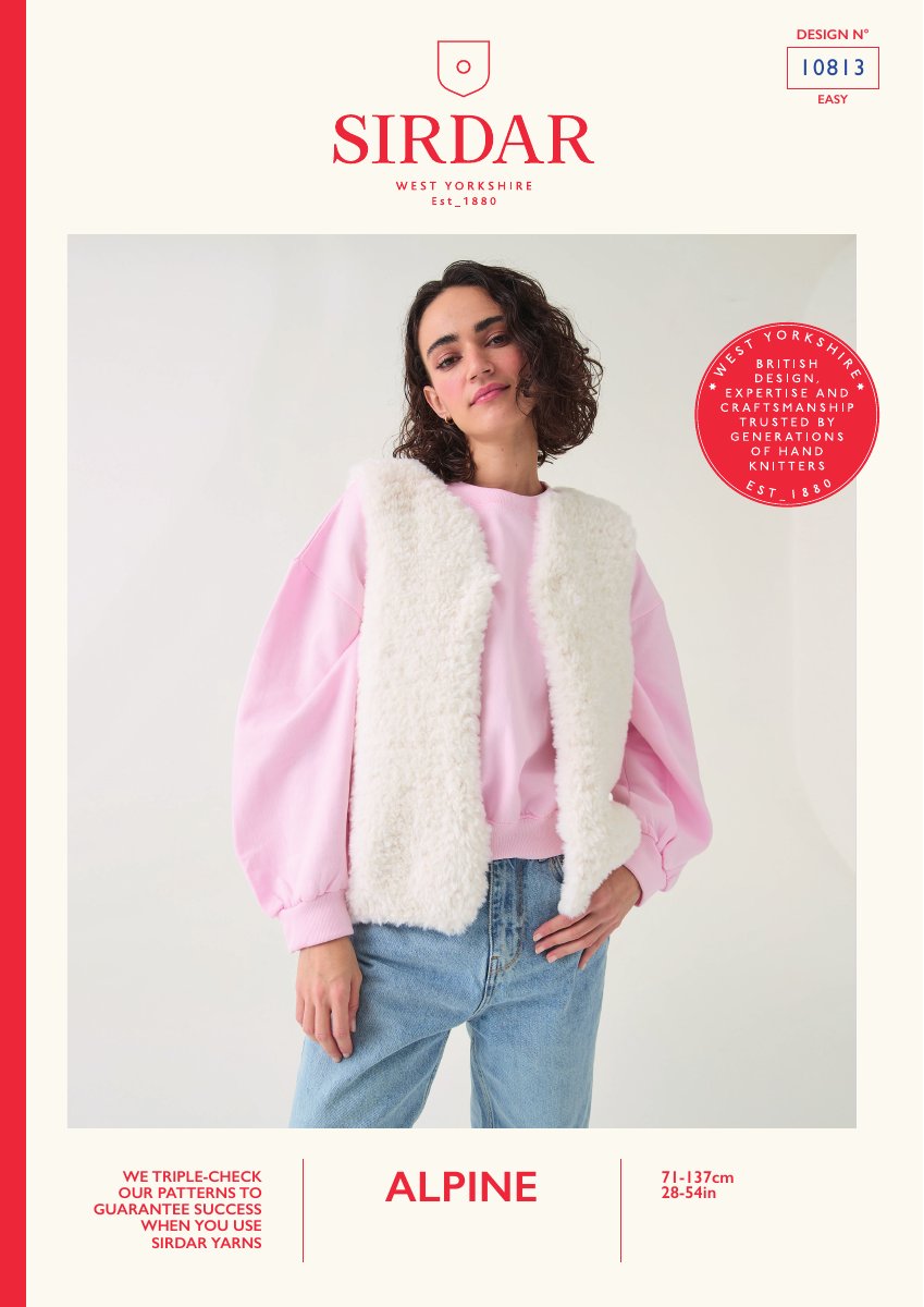 Sirdar 10813 Gilet in Alpine pattern cover