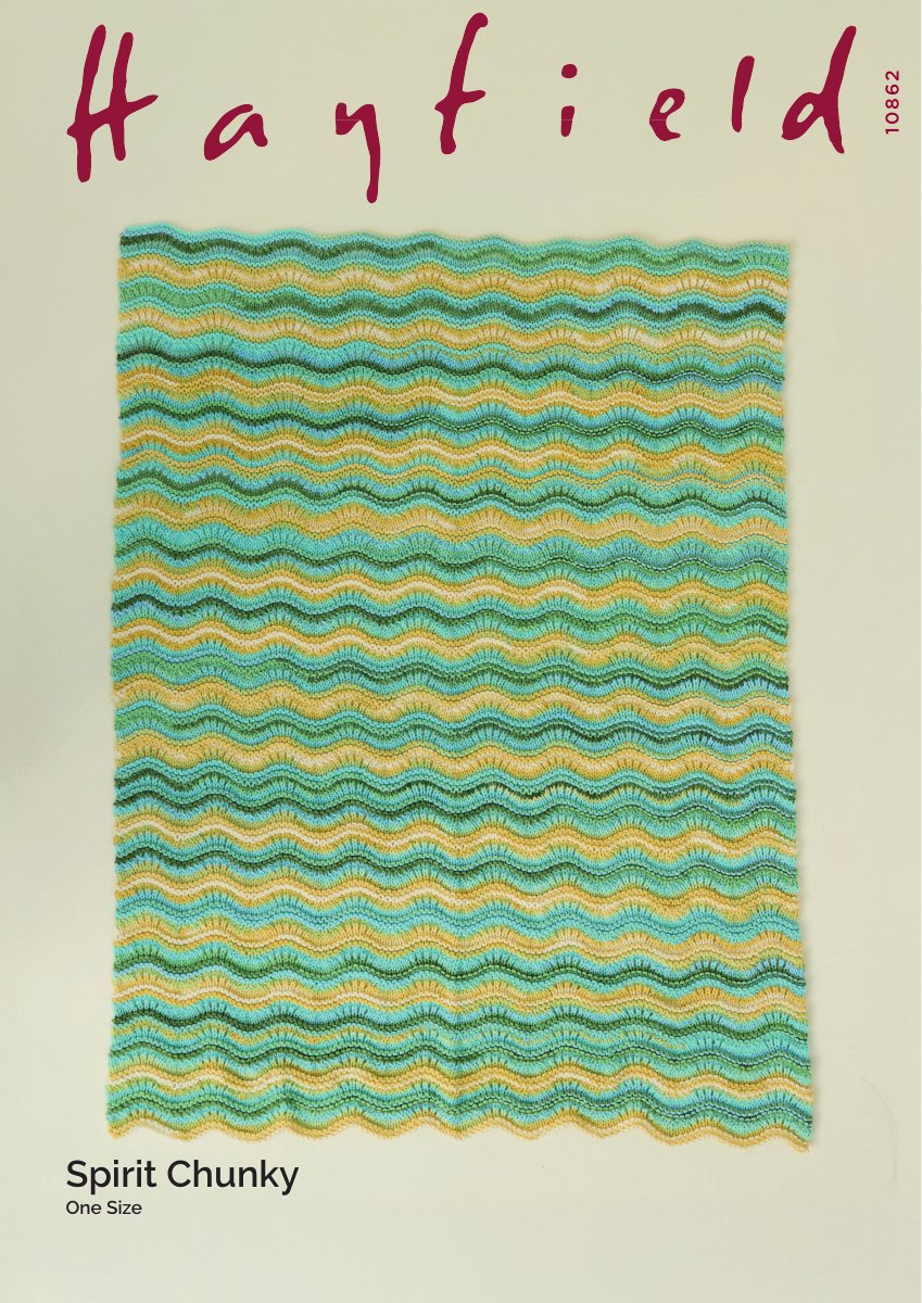 Hayfield 10862 Blanket in Spirit Chunky pattern cover