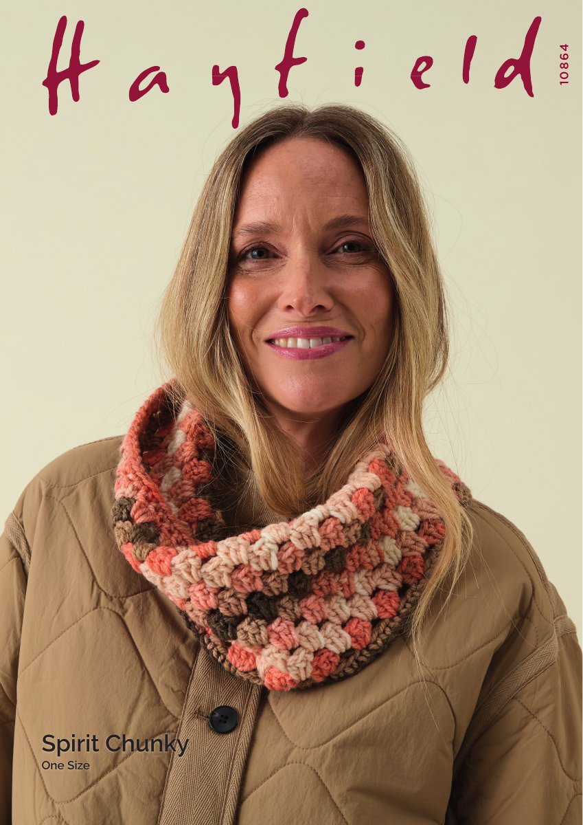 Hayfield 10864 Snood in Spirit Chunky pattern cover