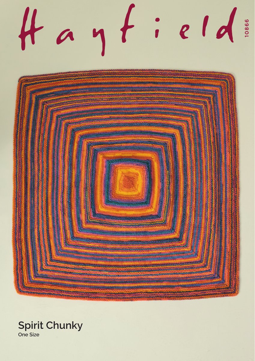 Hayfield 10866 Blanket in Spirit Chunky pattern cover