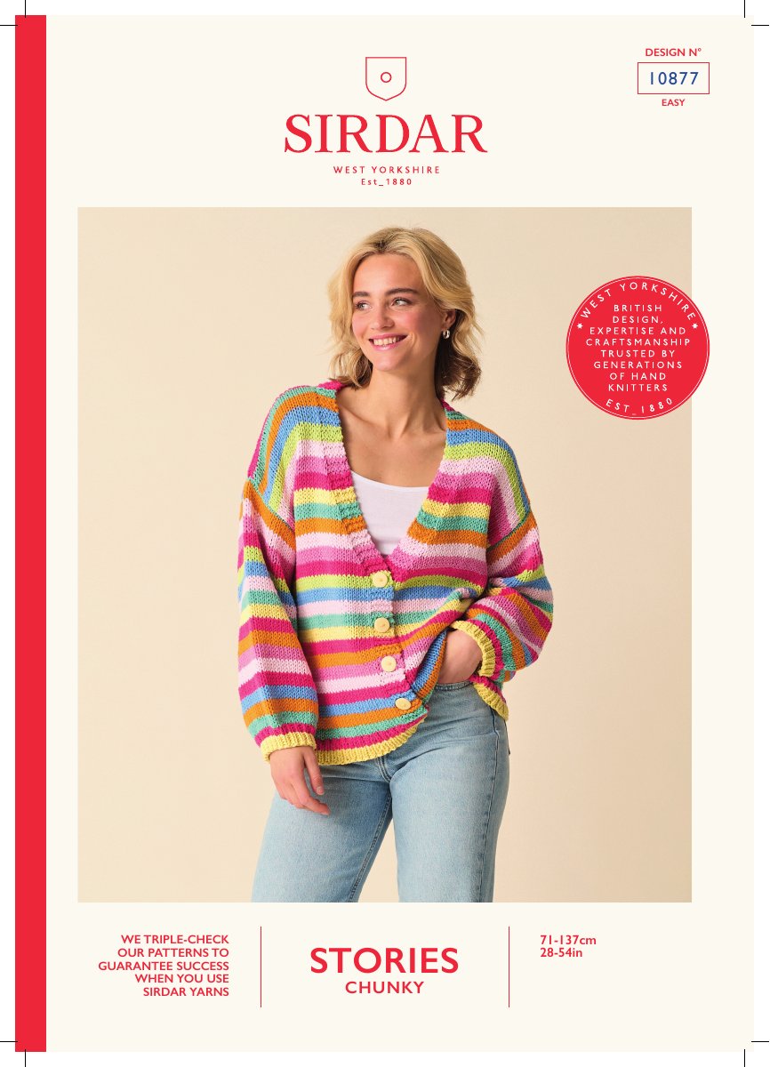 Sirdar 10877 Cardigan in Stories Chunky pattern cover
