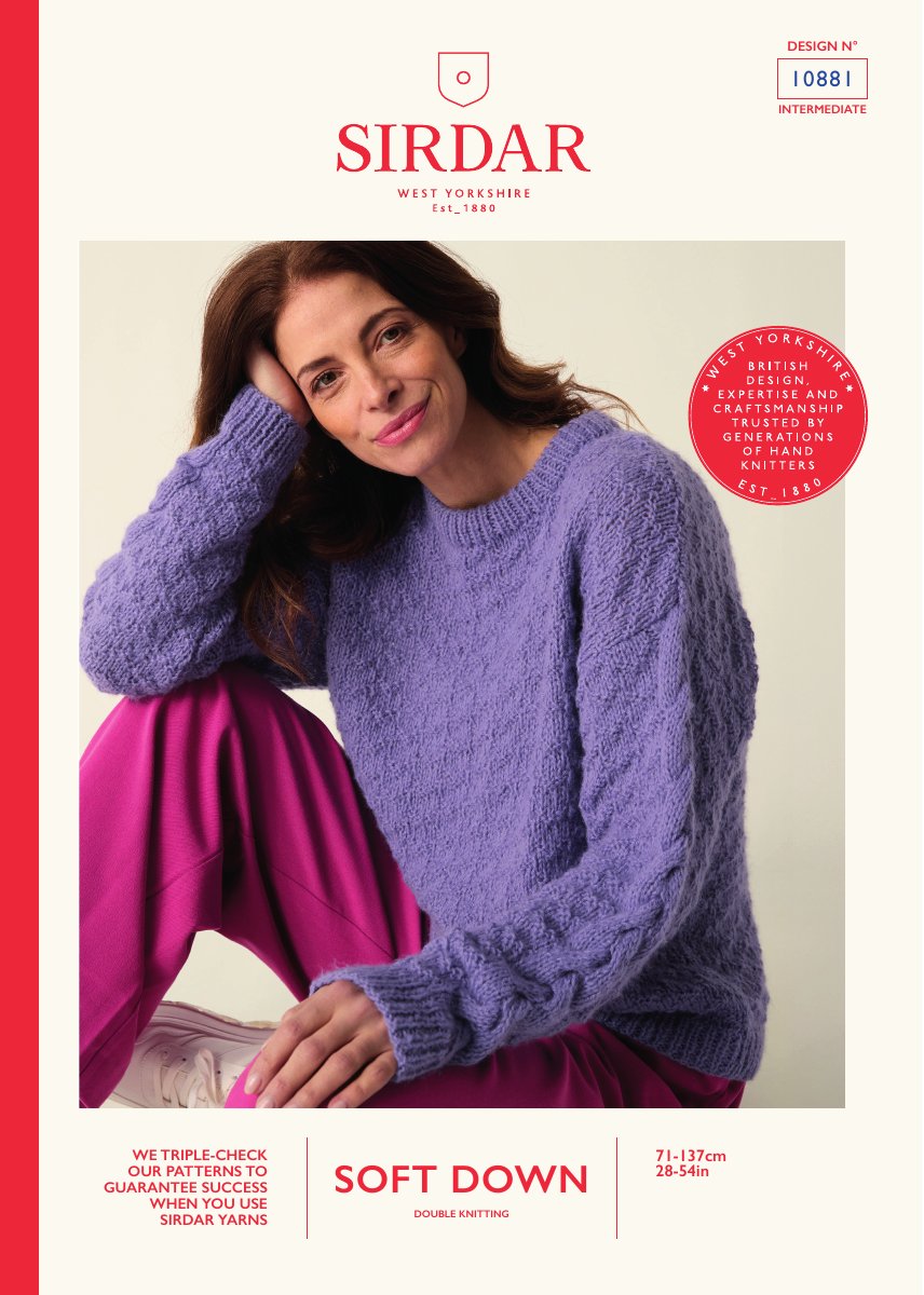 Sirdar 10881 Top in Soft Down DK pattern cover