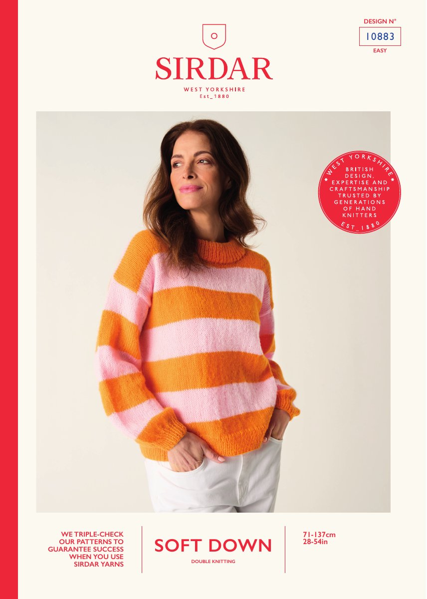 Sirdar 10883 Top in Soft Down DK pattern cover