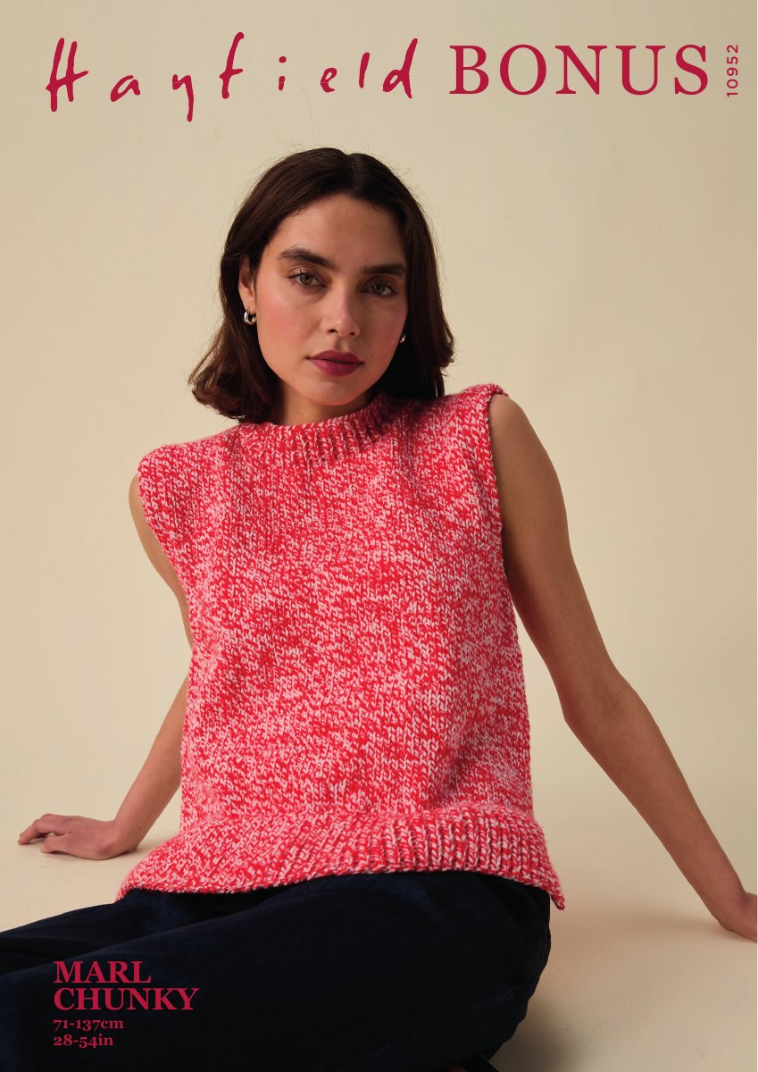 Hayfield 10952 Vest in Bonus Marl Chunky pattern cover