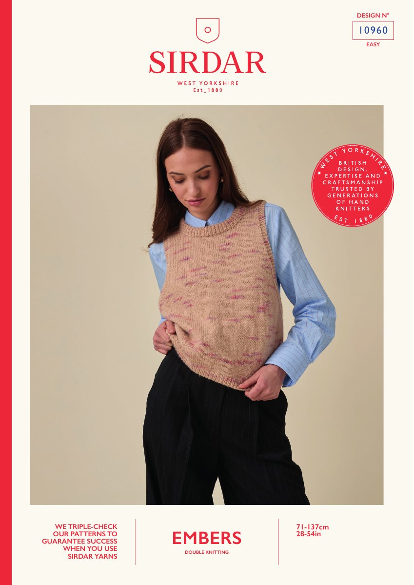 Sirdar 10960 Top in Embers DK pattern cover
