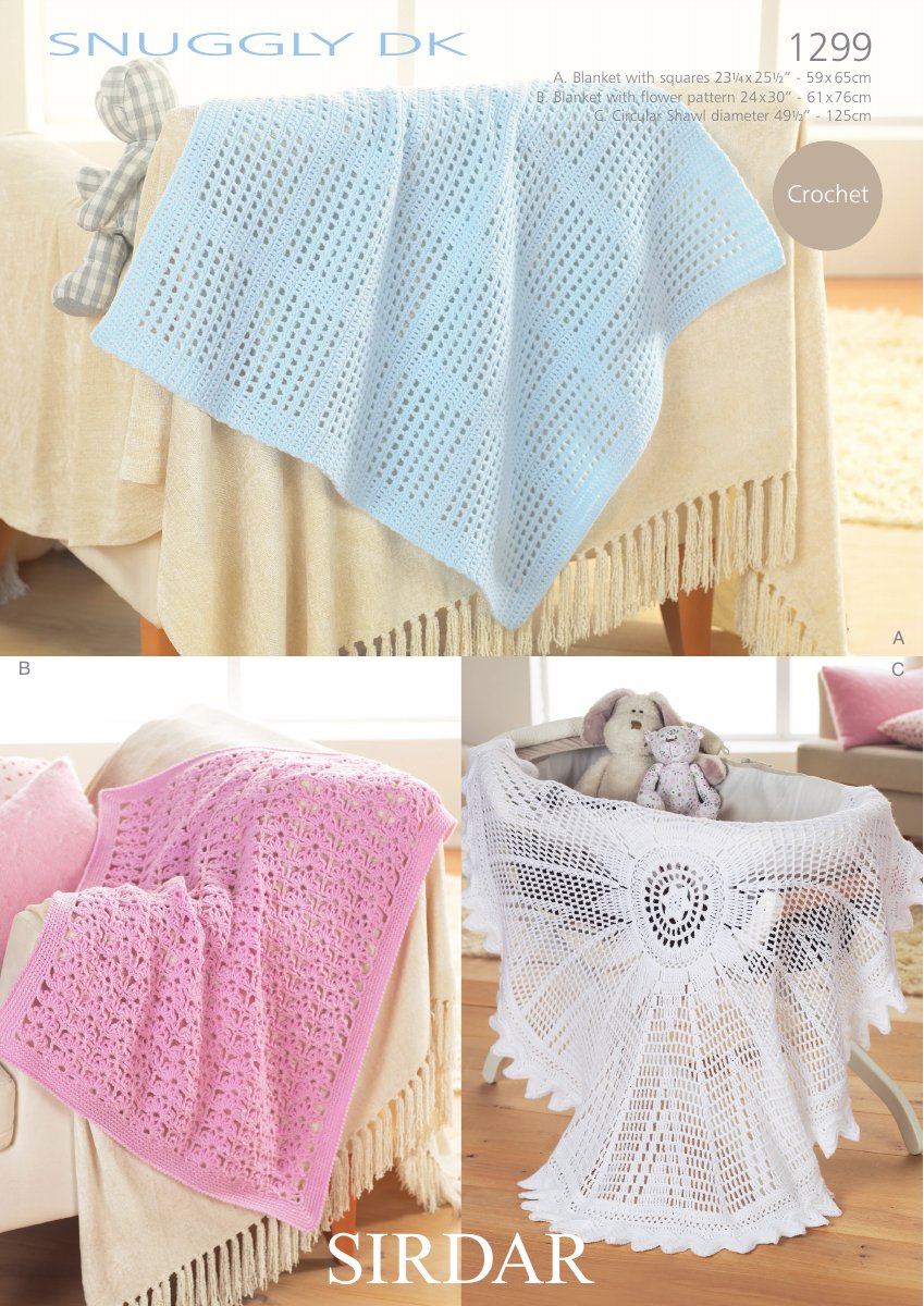 Sirdar 1299 Blankets and Shawl in Snuggly DK pattern cover