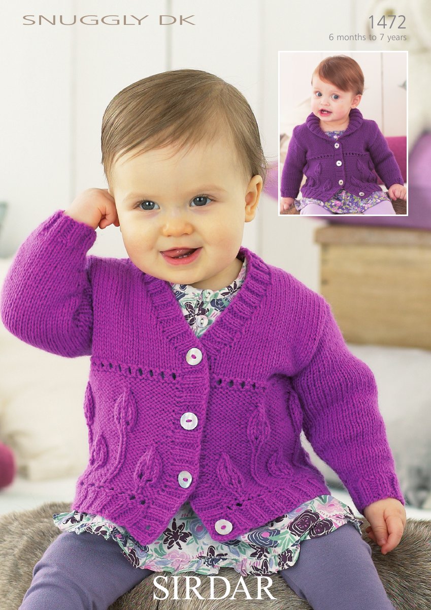 Sirdar 1472 Baby's & Child's Cardigan in Snuggly DK pattern cover