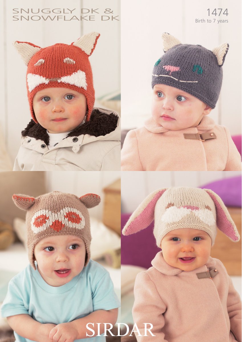 Sirdar 1474 Baby's & Child's Hat in Snuggly DK pattern cover