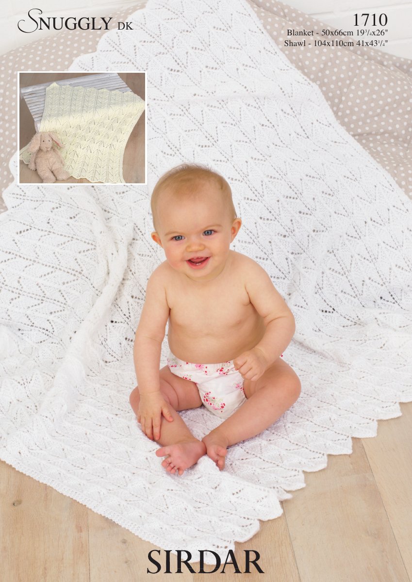 Sirdar 1710 Blanket & Shawl in Snuggly DK pattern cover