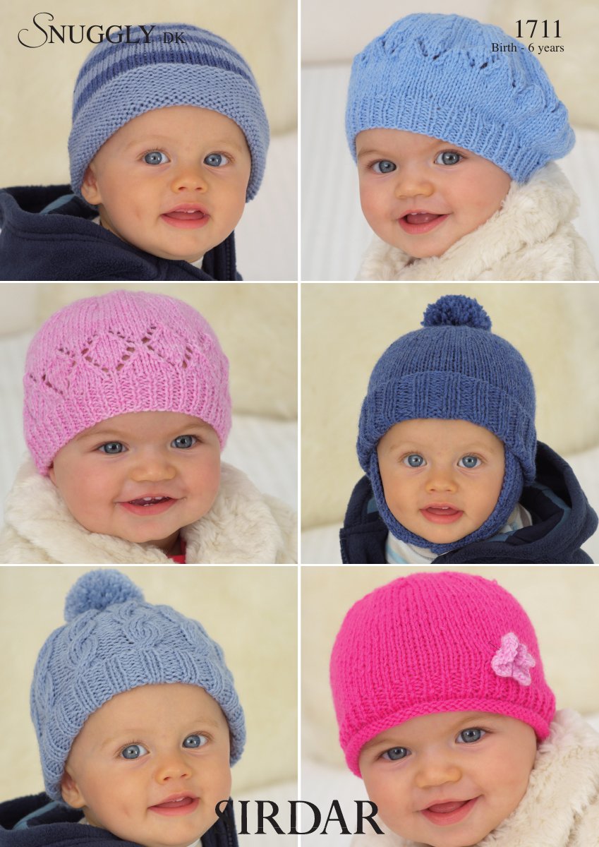 Sirdar 1711 Hats in Snuggly DK pattern cover