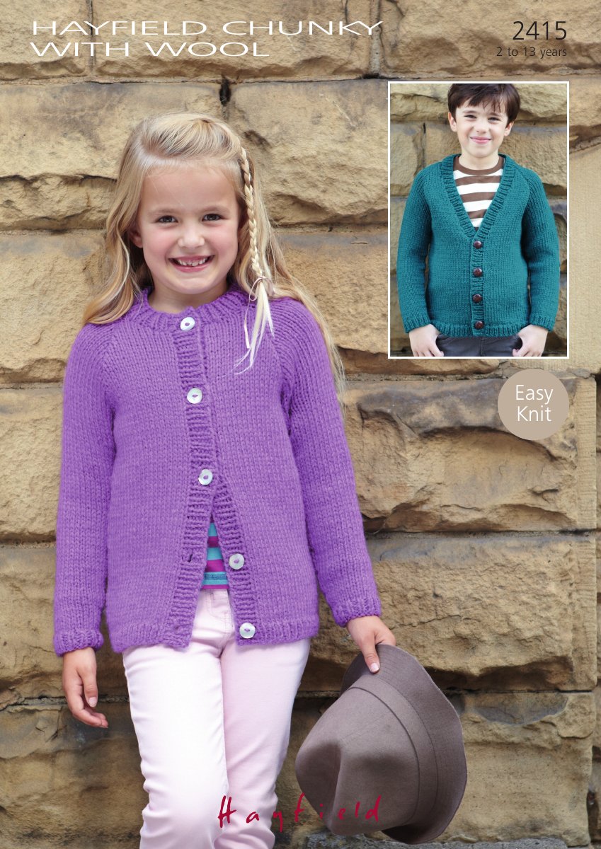Hayfield 2415 Cardigans in Chunky with Wool pattern cover
