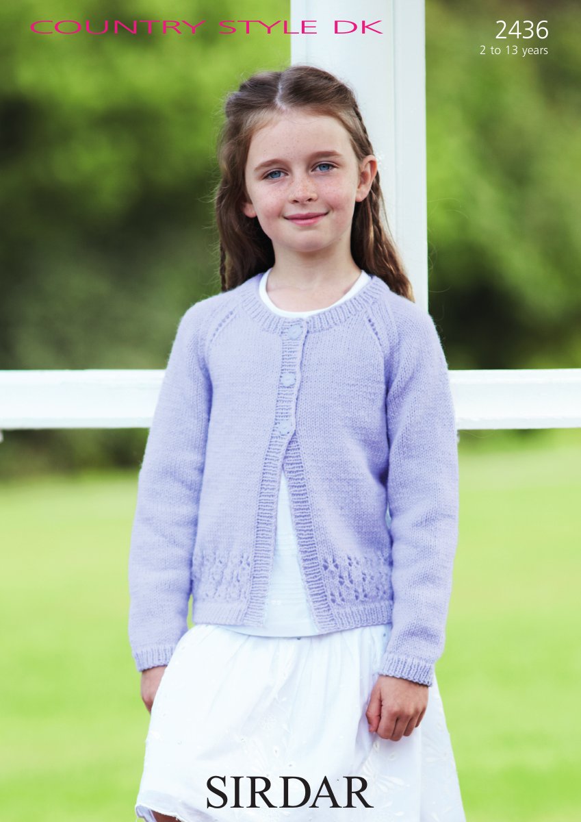 Sirdar 2436 Girl's Cardigan in Country Style DK pattern cover