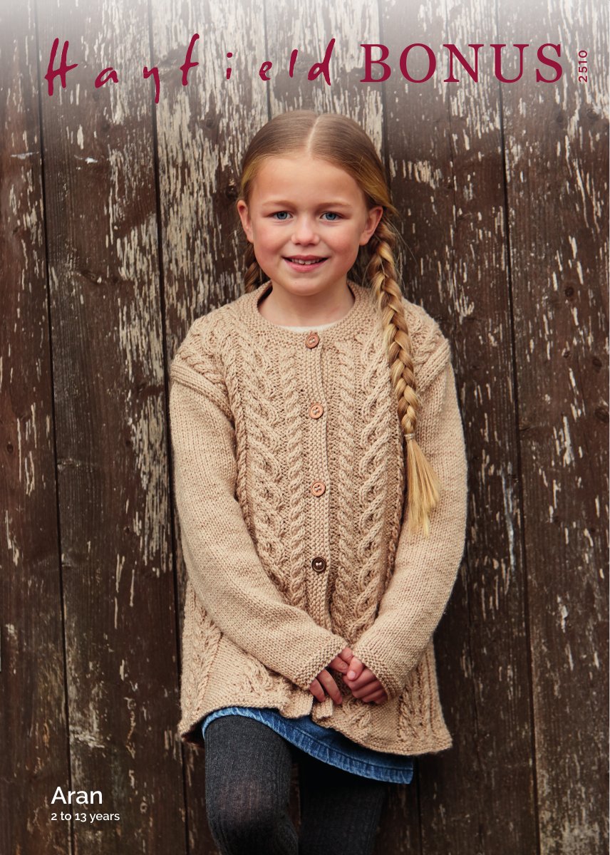 Hayfield 2510 Child's Coat in Bonus Aran pattern cover
