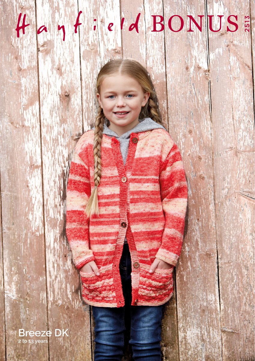 Hayfield 2513 Child's Jacket in Bonus Breeze DK pattern cover