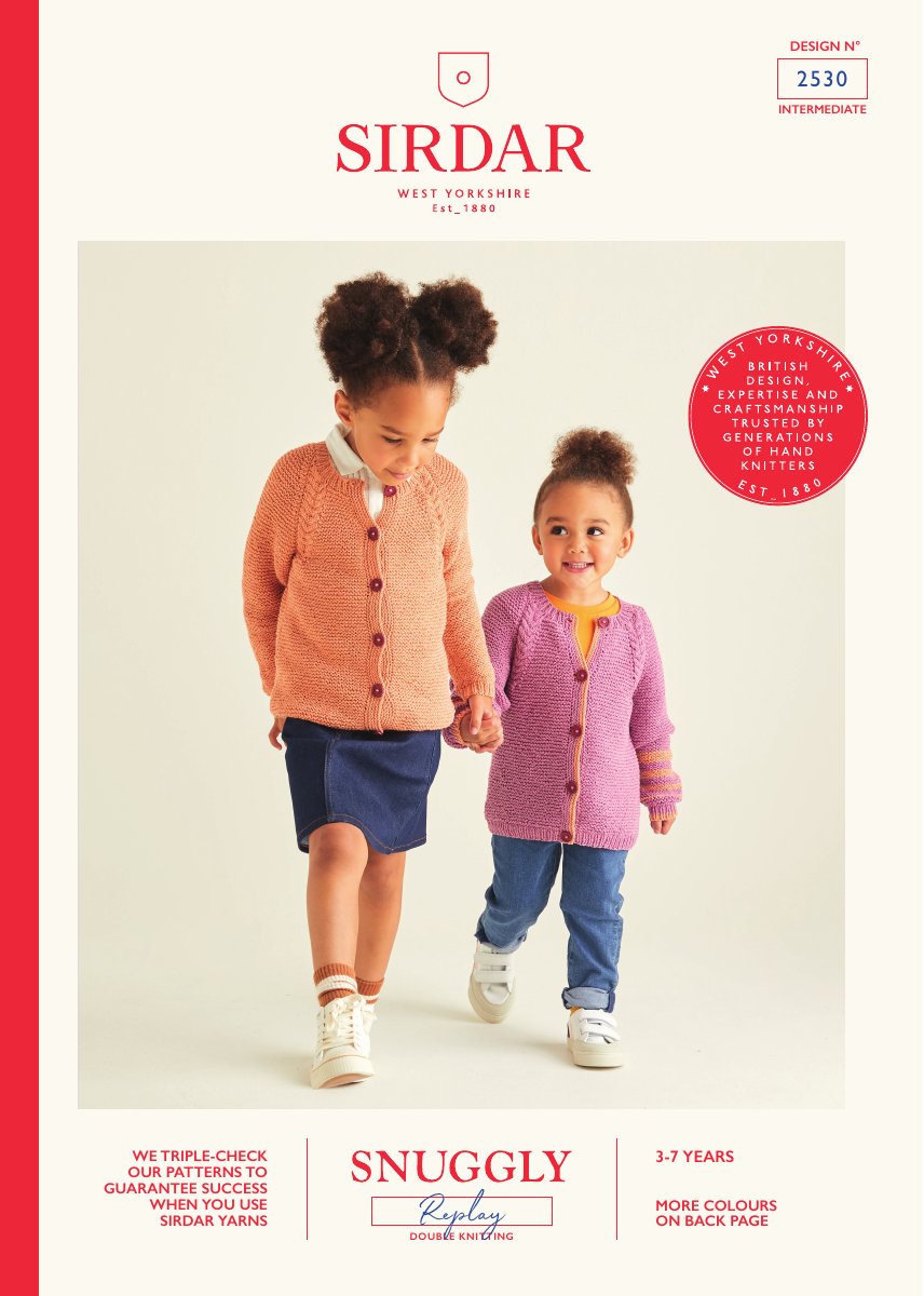 Sirdar 2530 Child's Cardigan in Snuggly Replay DK pattern cover