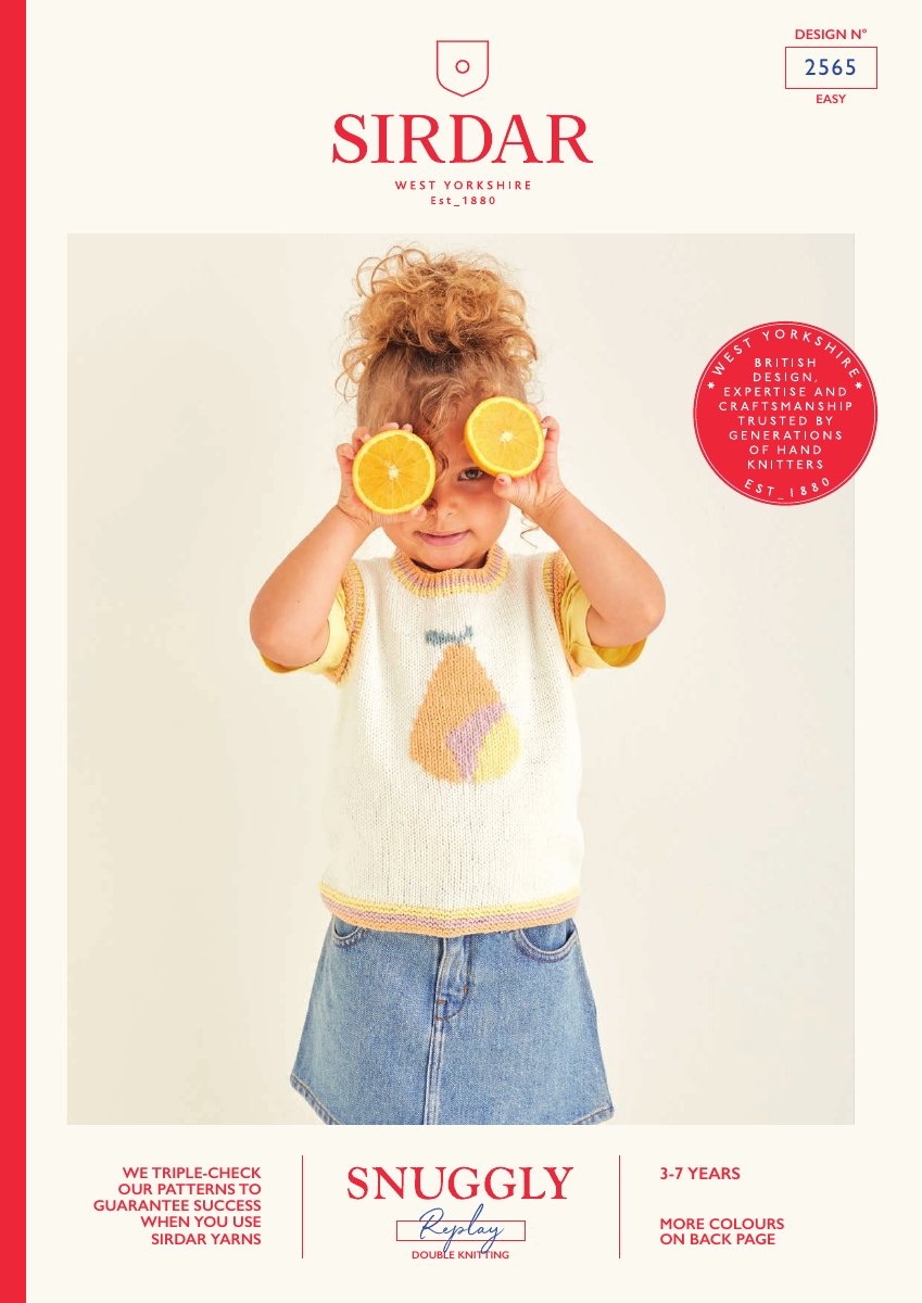 Sirdar 2565 Child's Sweater in Snuggly Replay DK pattern cover