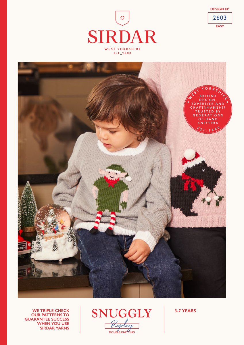 Sirdar 2603 Child's Sweater in Snuggly Replay DK pattern cover