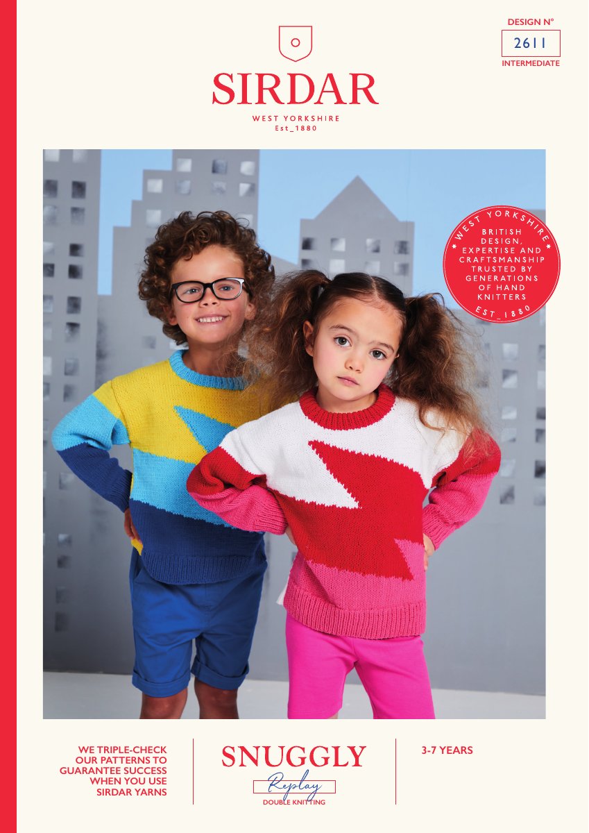 Sirdar 2611 Child's Sweater in Snuggly Replay DK pattern cover