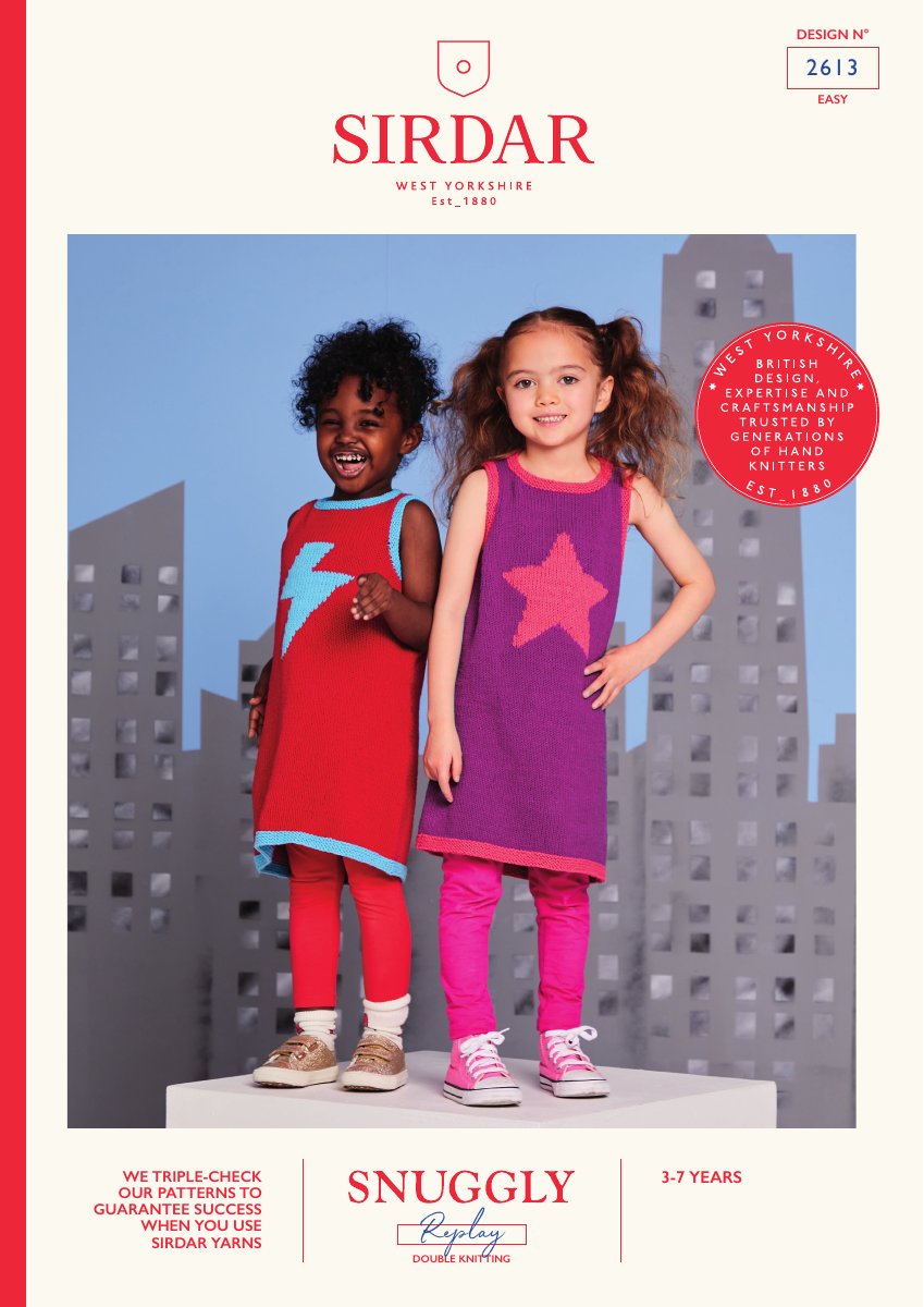Sirdar 2613 Child's Dress in Replay pattern cover