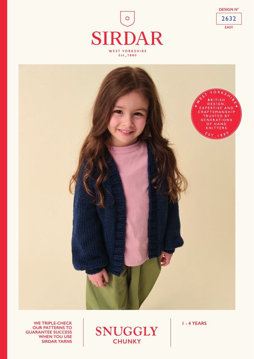 Sirdar 2632 Child's Cardigan in Snuggly Chunky pattern cover