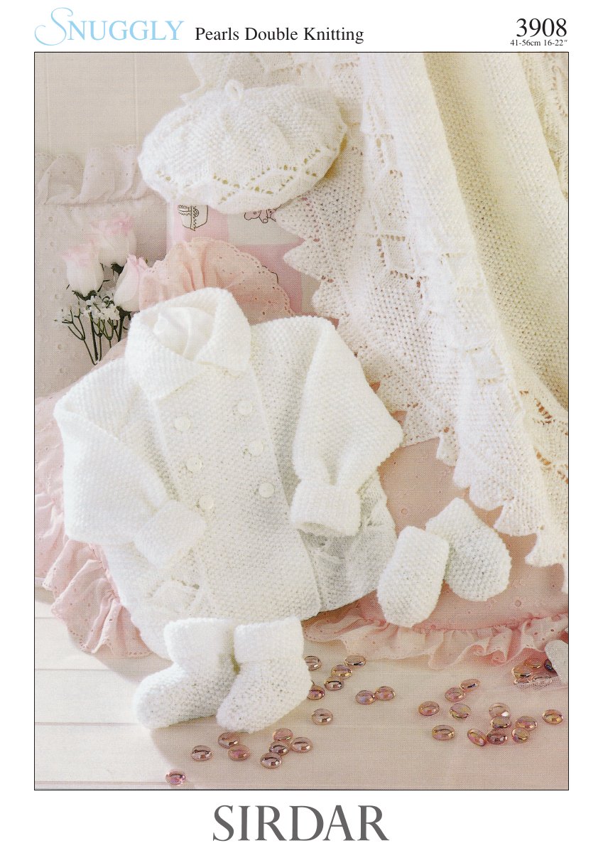 Sirdar 3908 Baby's Pattern in Snuggly Pearls DK pattern cover