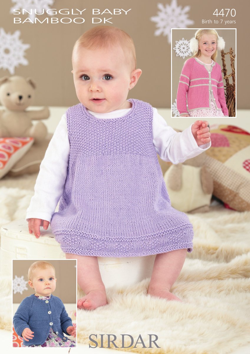Sirdar 4470 Baby's & Child's Cardigan in Snuggly Baby Bamboo DK pattern cover
