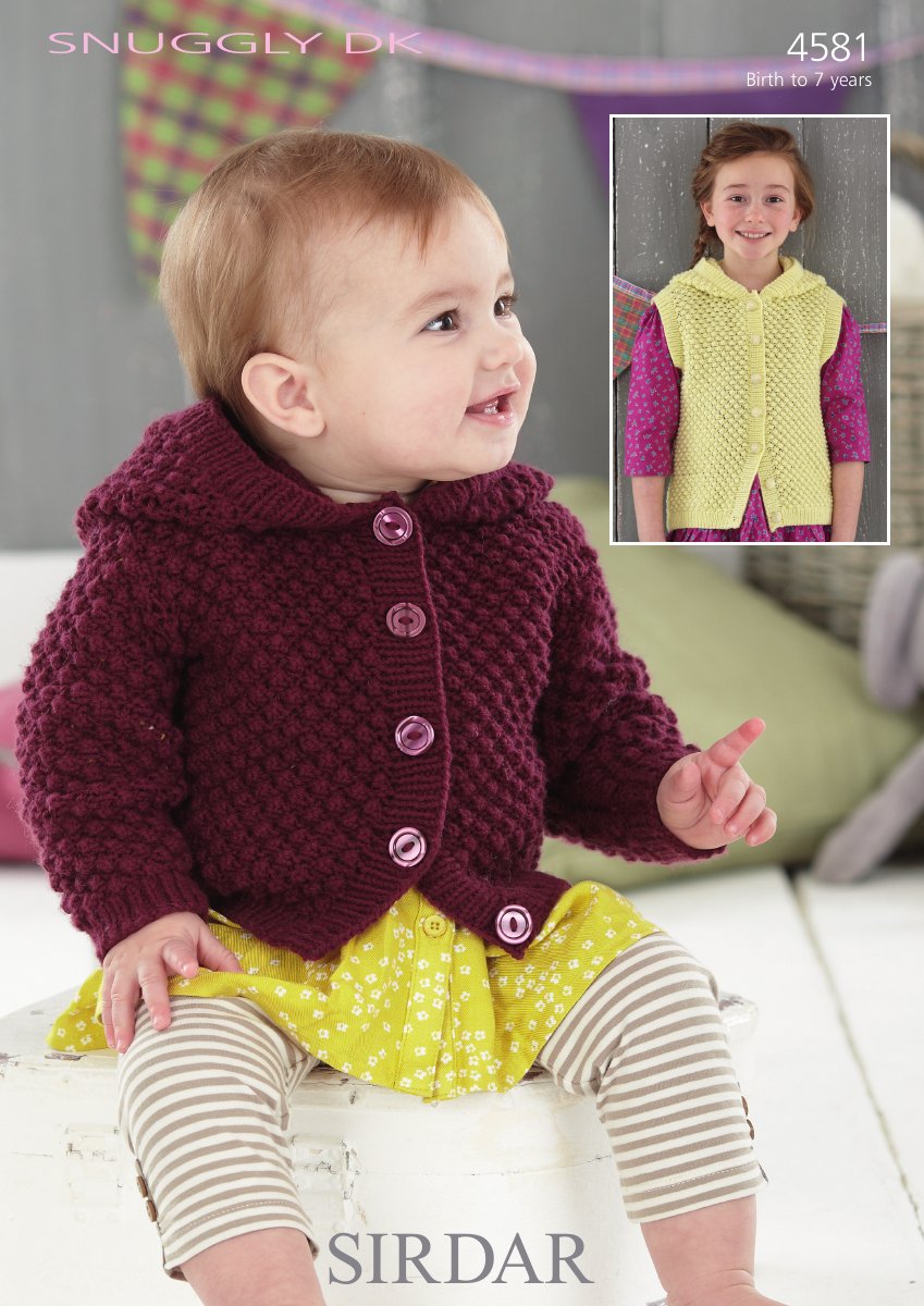 Sirdar 4581 Jacket and Waistcoat in Snuggly DK pattern cover