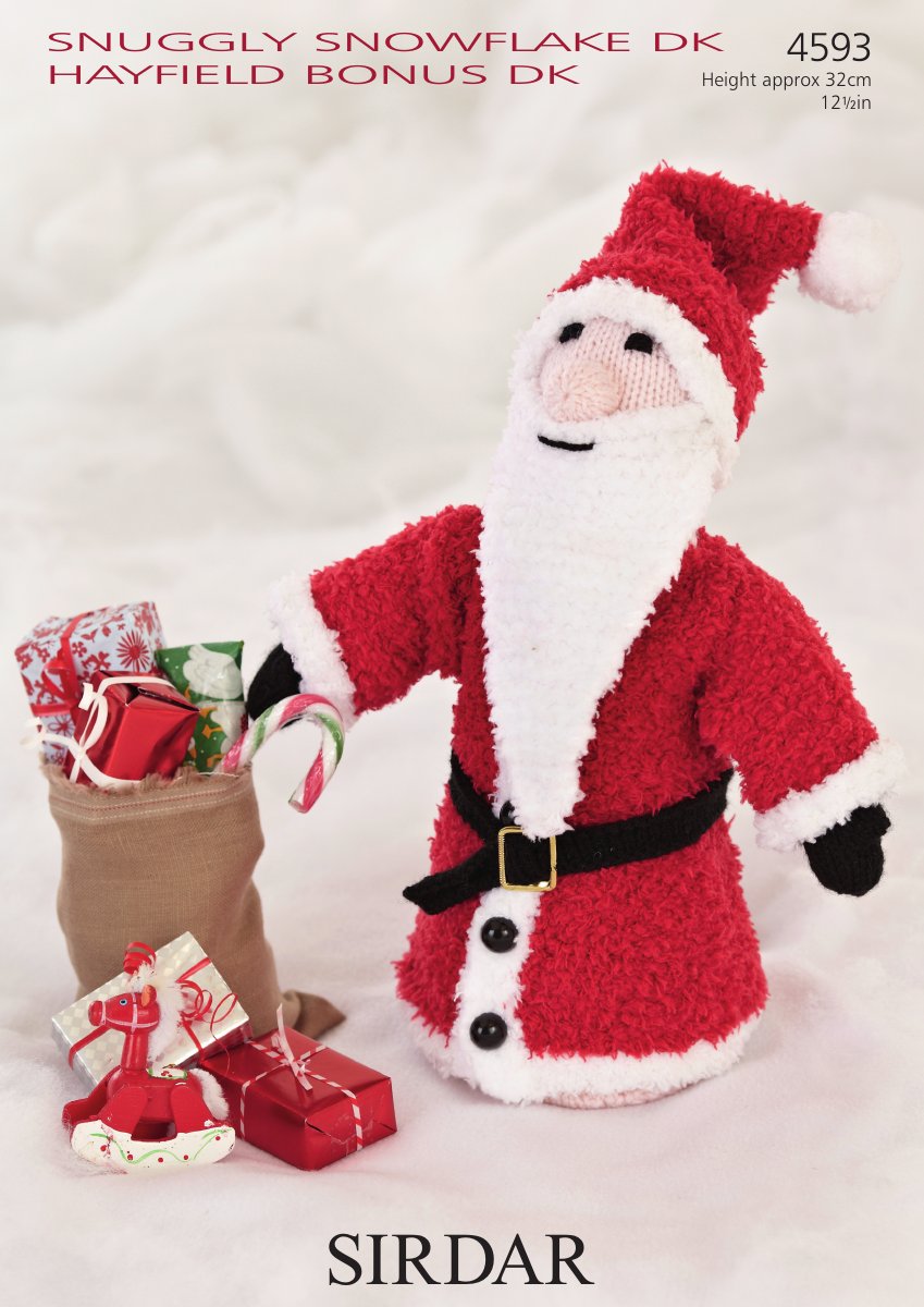 Sirdar 4593 Cone Shaped Santa in Snuggly Snowflake DK pattern cover