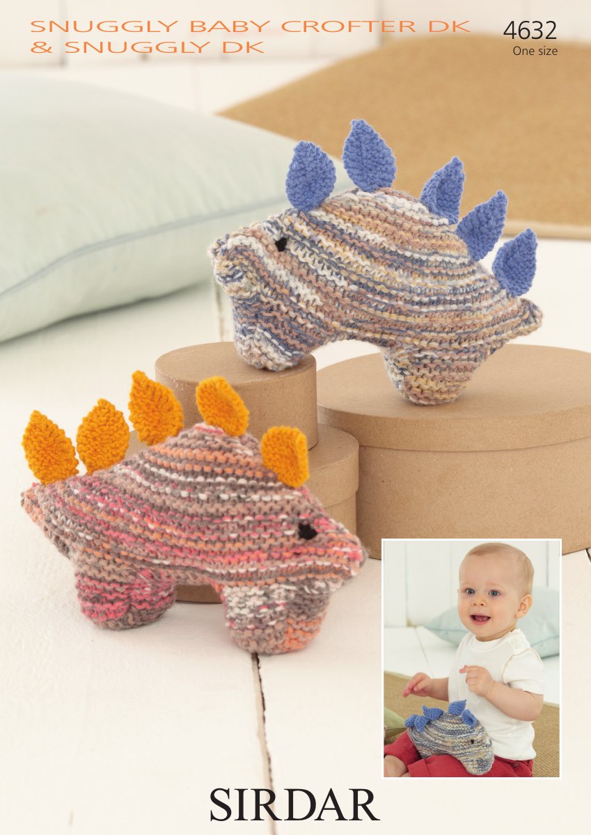 Sirdar 4632 Dinosaur in Snuggly Baby Crofter DK pattern cover