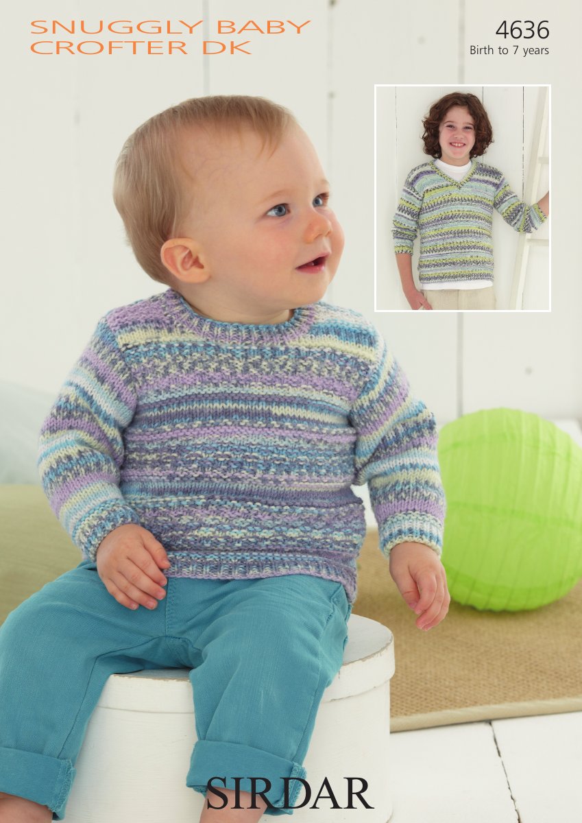 Sirdar 4636 Sweaters in Snuggly Baby Crofter DK pattern cover