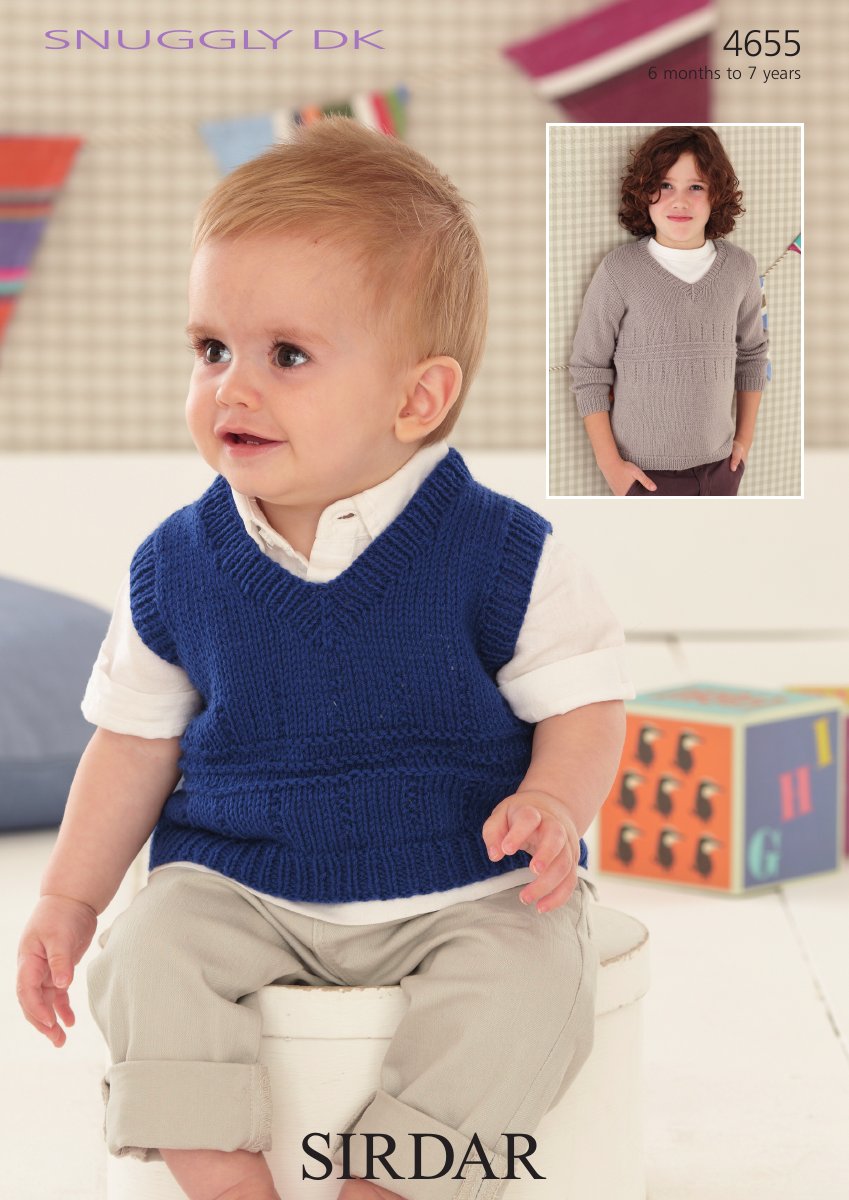 Sirdar 4655 Tank and Sweater in Snuggly DK pattern cover