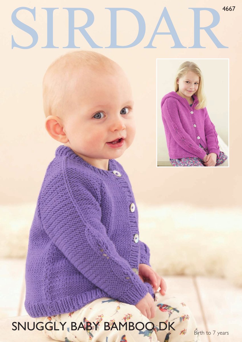 Sirdar 4667 Baby's & Child's Cardigan in Snuggly Baby Bamboo DK pattern cover