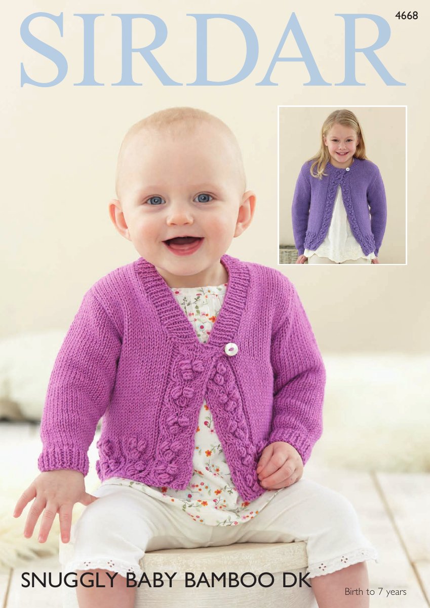 Sirdar 4668 Baby's & Child's Cardigan in Snuggly Baby Bamboo DK pattern cover