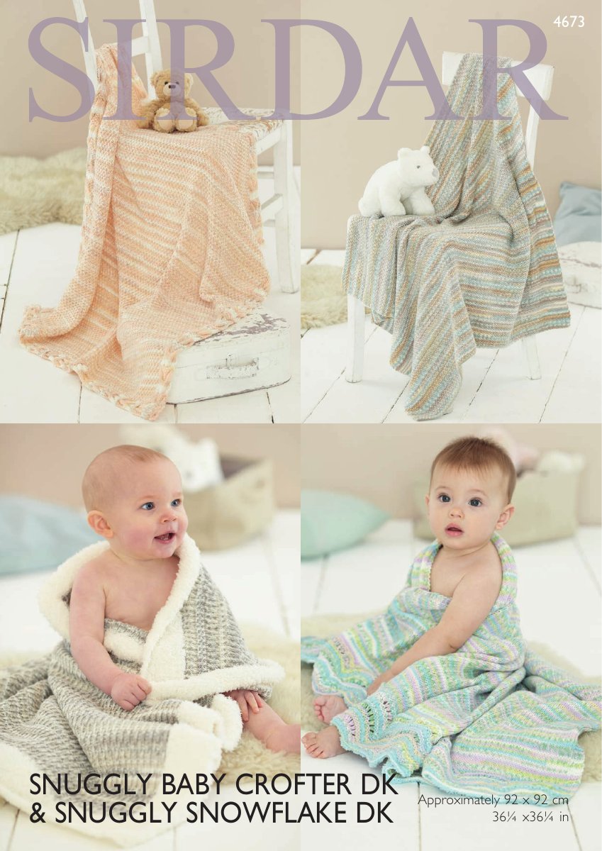Sirdar 4673 Blankets in Snuggly Baby Crofter DK pattern cover